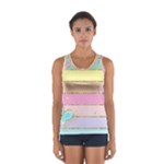 Pastel, Butterfly, Spring, Stripes, Sport Tank Top 