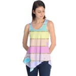 Pastel, Butterfly, Spring, Stripes, Sleeveless Tunic