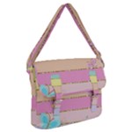 Pastel, Butterfly, Spring, Stripes, Buckle Messenger Bag