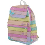 Pastel, Butterfly, Spring, Stripes, Top Flap Backpack