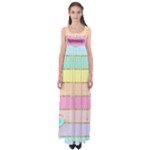 Pastel, Butterfly, Spring, Stripes, Empire Waist Maxi Dress