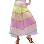 Pastel, Butterfly, Spring, Stripes, Women s Satin Palazzo Pants