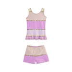 Pastel, Butterfly, Spring, Stripes, Kids  Boyleg Swimsuit