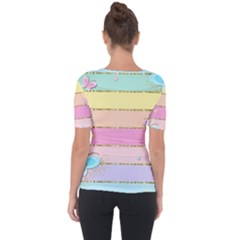 Shoulder Cut Out Short Sleeve Top 