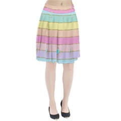 Pastel, Butterfly, Spring, Stripes, Pleated Skirt from ArtsNow.com