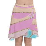 Pastel, Butterfly, Spring, Stripes, Chiffon Wrap Front Skirt