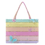 Pastel, Butterfly, Spring, Stripes, Medium Tote Bag