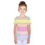 Pastel, Butterfly, Spring, Stripes, Kids  One Piece T-Shirt