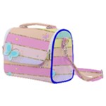 Pastel, Butterfly, Spring, Stripes, Satchel Shoulder Bag