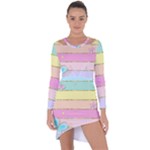 Pastel, Butterfly, Spring, Stripes, Asymmetric Cut-Out Shift Dress