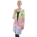 Pastel, Butterfly, Spring, Stripes, Hooded Pocket Cardigan