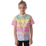 Pastel, Butterfly, Spring, Stripes, Kids  Short Sleeve Shirt