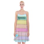 Pastel, Butterfly, Spring, Stripes, Spaghetti Strap Velvet Dress