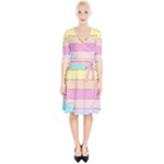 Pastel, Butterfly, Spring, Stripes, Wrap Up Cocktail Dress