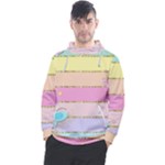 Pastel, Butterfly, Spring, Stripes, Men s Pullover Hoodie