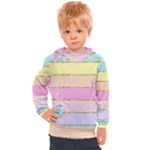 Pastel, Butterfly, Spring, Stripes, Kids  Hooded Pullover