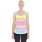 Pastel, Butterfly, Spring, Stripes, Piece Up Tank Top