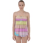 Pastel, Butterfly, Spring, Stripes, Babydoll Tankini Set