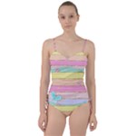 Pastel, Butterfly, Spring, Stripes, Sweetheart Tankini Set