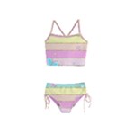 Pastel, Butterfly, Spring, Stripes, Girls  Tankini Swimsuit