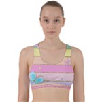 Pastel, Butterfly, Spring, Stripes, Back Weave Sports Bra