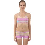 Pastel, Butterfly, Spring, Stripes, Back Web Gym Set