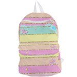 Pastel, Butterfly, Spring, Stripes, Foldable Lightweight Backpack