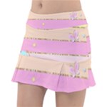 Pastel, Butterfly, Spring, Stripes, Classic Tennis Skirt