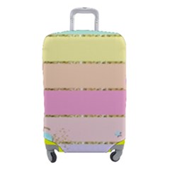 Pastel, Butterfly, Spring, Stripes, Luggage Cover (Small) from ArtsNow.com