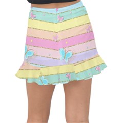 Fishtail Mini Chiffon Skirt 