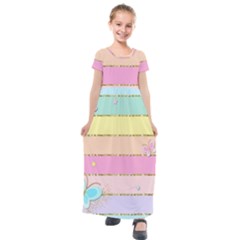 Kids  Short Sleeve Maxi Dress 