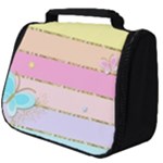 Pastel, Butterfly, Spring, Stripes, Full Print Travel Pouch (Big)