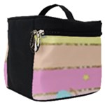 Pastel, Butterfly, Spring, Stripes, Make Up Travel Bag (Small)