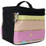 Pastel, Butterfly, Spring, Stripes, Make Up Travel Bag (Big)