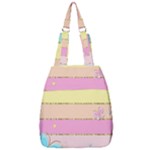 Pastel, Butterfly, Spring, Stripes, Center Zip Backpack