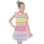 Pastel, Butterfly, Spring, Stripes, Kids  Tie Up Tunic Dress