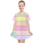 Pastel, Butterfly, Spring, Stripes, Kids  Smock Dress