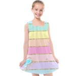 Pastel, Butterfly, Spring, Stripes, Kids  Cross Back Dress