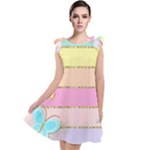 Pastel, Butterfly, Spring, Stripes, Tie Up Tunic Dress