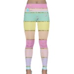 Pastel, Butterfly, Spring, Stripes, Lightweight Velour Classic Yoga Leggings