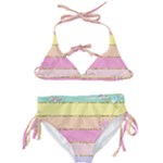 Pastel, Butterfly, Spring, Stripes, Kids  Classic Bikini Set