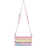 Pastel, Butterfly, Spring, Stripes, Mini Crossbody Handbag