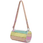 Pastel, Butterfly, Spring, Stripes, Mini Cylinder Bag