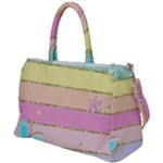 Pastel, Butterfly, Spring, Stripes, Duffel Travel Bag