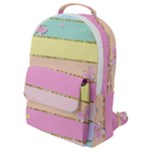 Pastel, Butterfly, Spring, Stripes, Flap Pocket Backpack (Small)