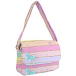 Pastel, Butterfly, Spring, Stripes, Courier Bag