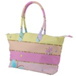 Pastel, Butterfly, Spring, Stripes, Canvas Shoulder Bag