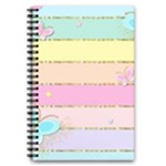 Pastel, Butterfly, Spring, Stripes, 5.5  x 8.5  Notebook