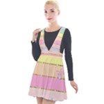 Pastel, Butterfly, Spring, Stripes, Plunge Pinafore Velour Dress