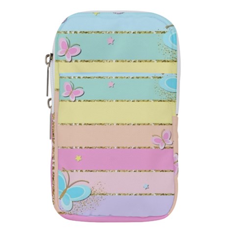 Pastel, Butterfly, Spring, Stripes, Waist Pouch (Small) from ArtsNow.com